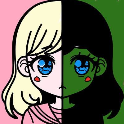a split of a girl