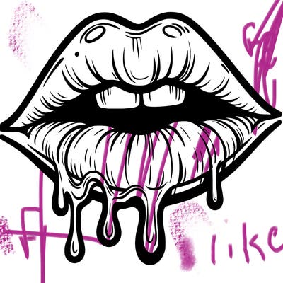 lips that look realistic and drip