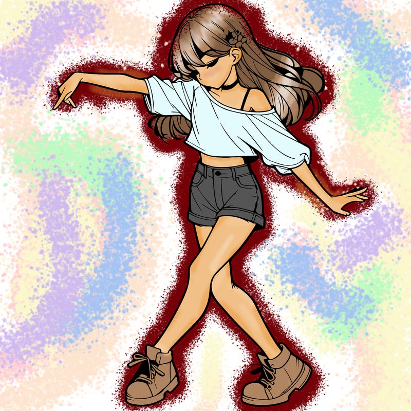 realistic girl danceing