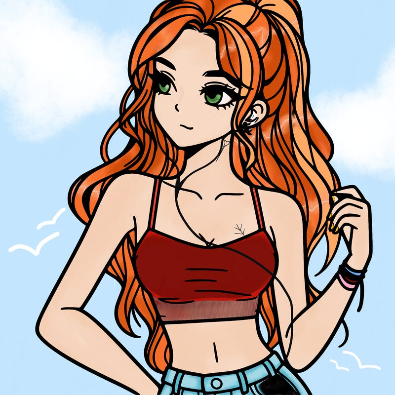 girl in crop top