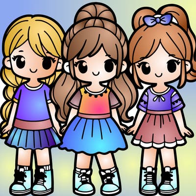 3 girls