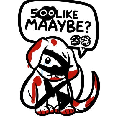 a puppy that says 5 like maybe