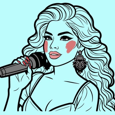 beautiful latina singer