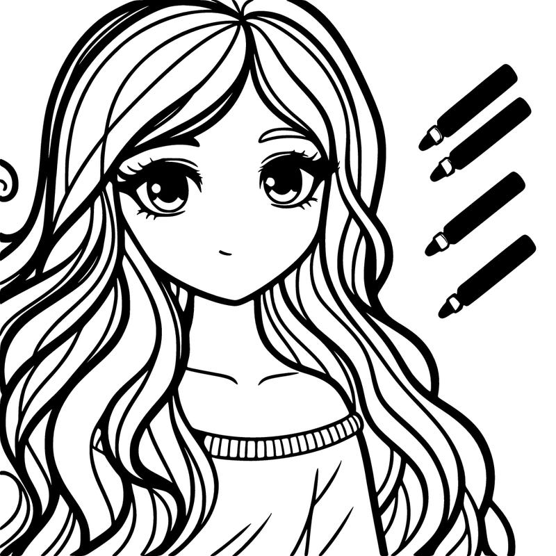 girl with beautiful hair