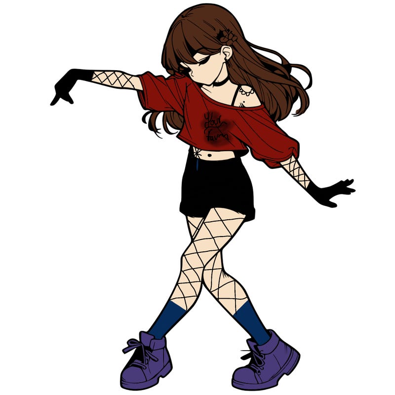 realistic girl danceing