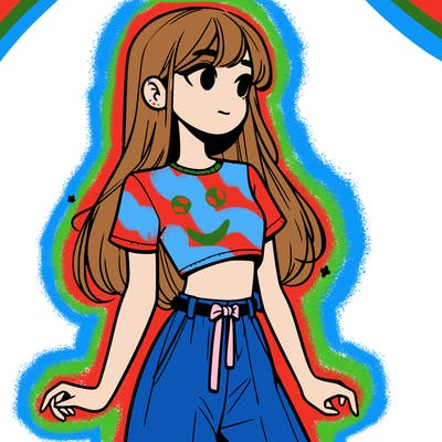 girl in a cute crop top