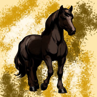 realistic horse