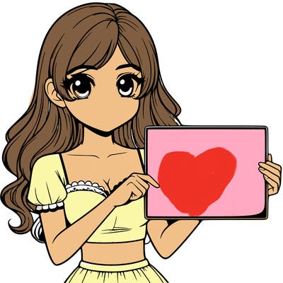 realistic pretty girl holding blank sign