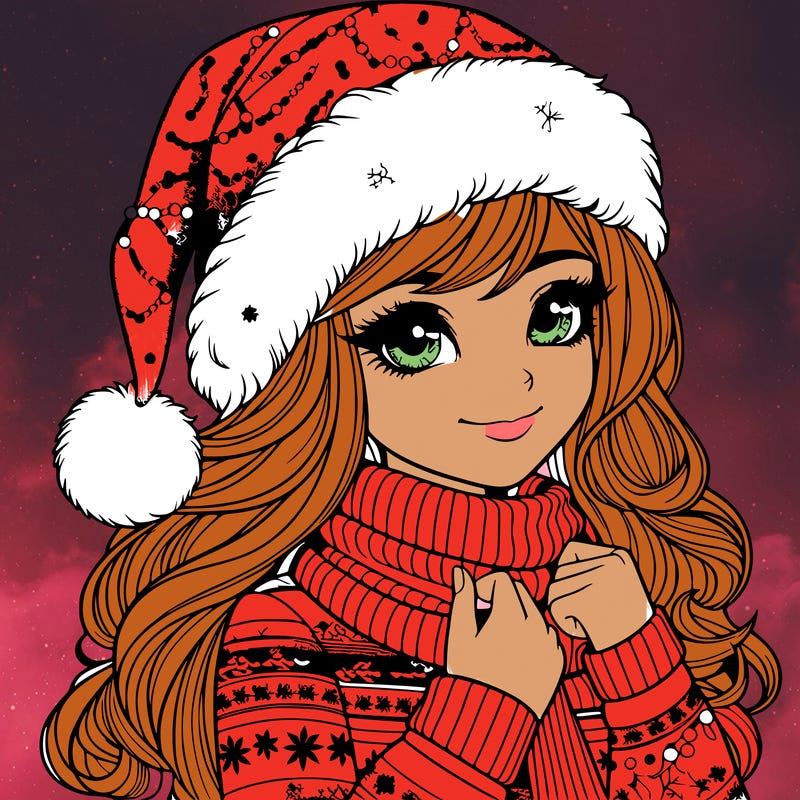 realistic christmas girl