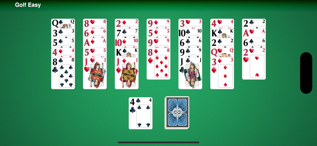 Spider Solitaire & More - Modo de juego Golf Easy en la aplicación Spider Solitaire y Más