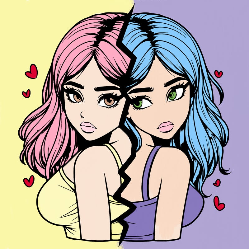 realistic girl split