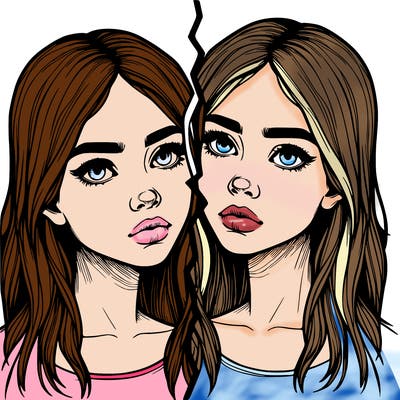 realistic girl split