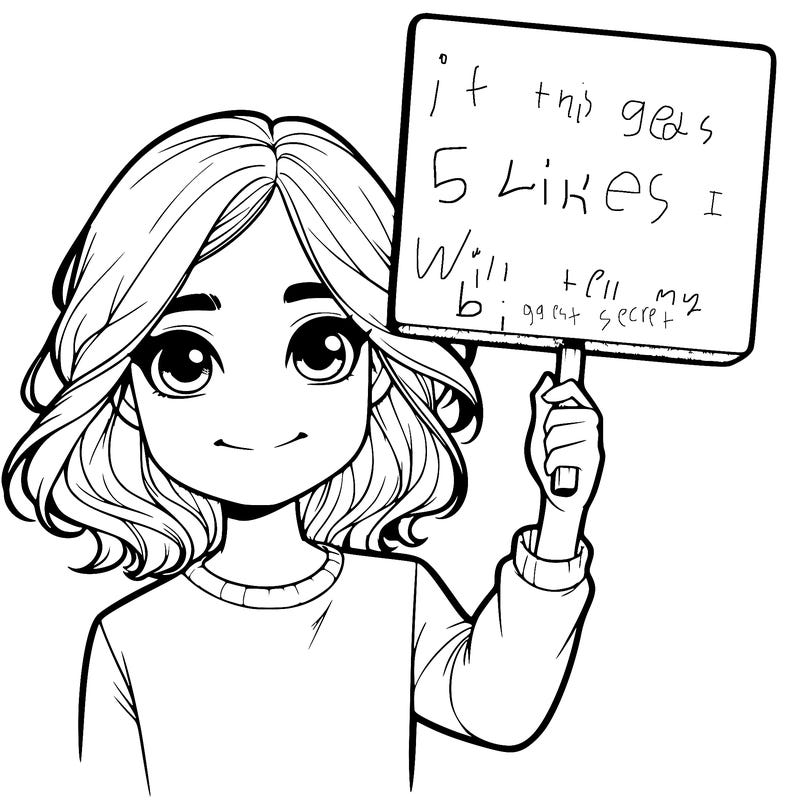 realistic girl holding up a sign