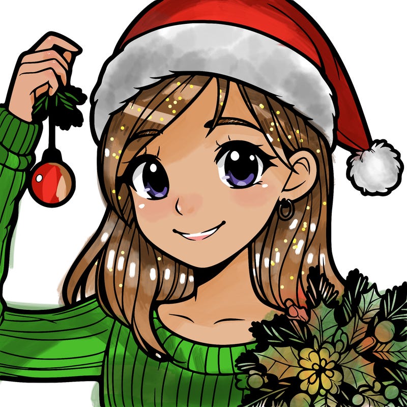 realistic christmas girl