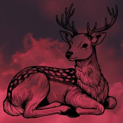 realistic deer with antlers