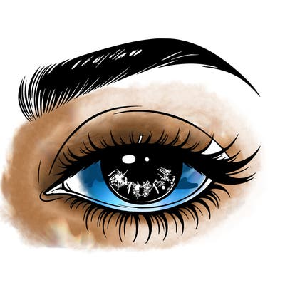 eye closed realistic