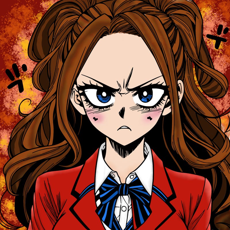 a really mad realistic manga girl