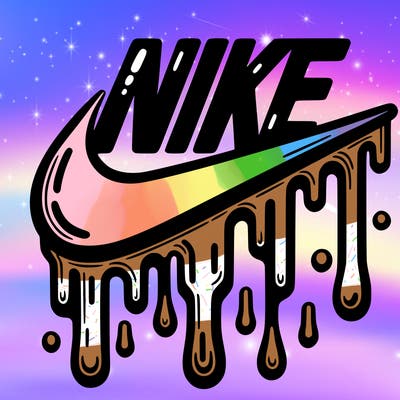 dripping nike logo