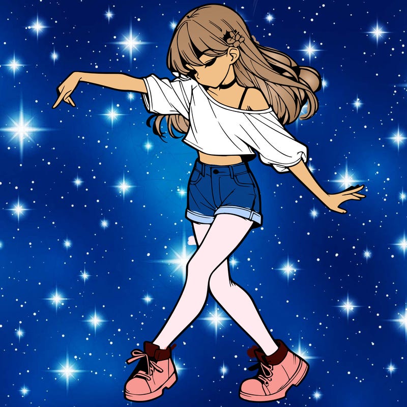 realistic girl danceing