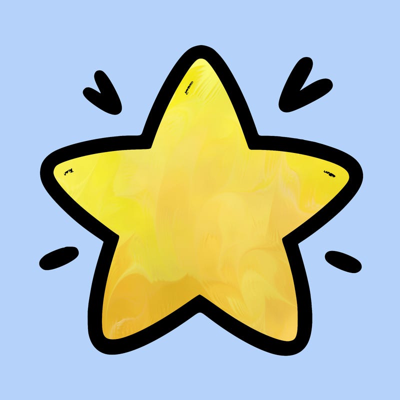 a blank star