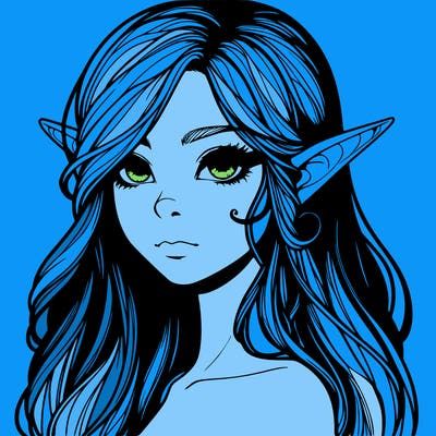 elf girl realistic dark fantasy