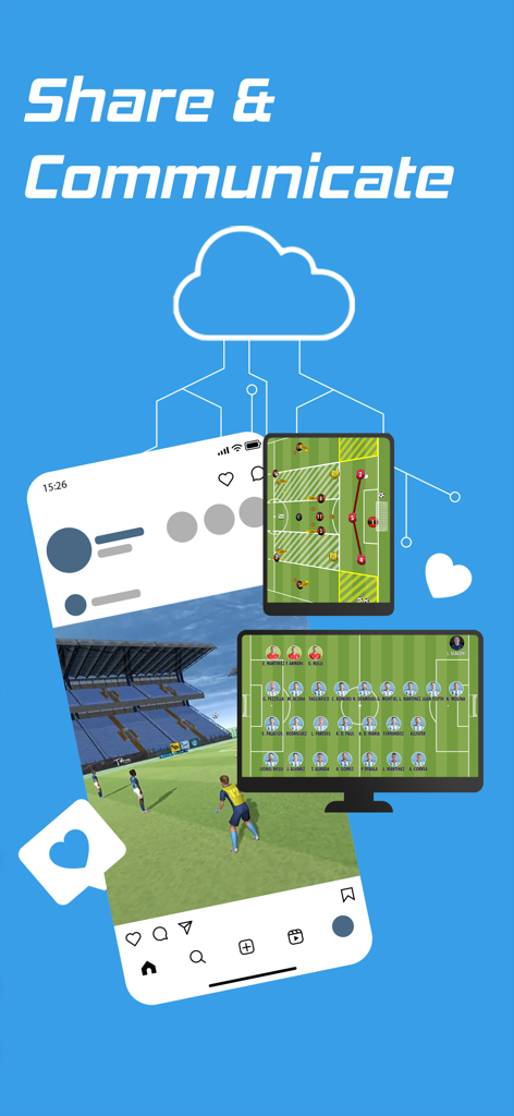 App TacticalPad che mostra diagrammi tattici e animazioni 3D condivisi tra dispositivi mobili e desktop tramite il cloud