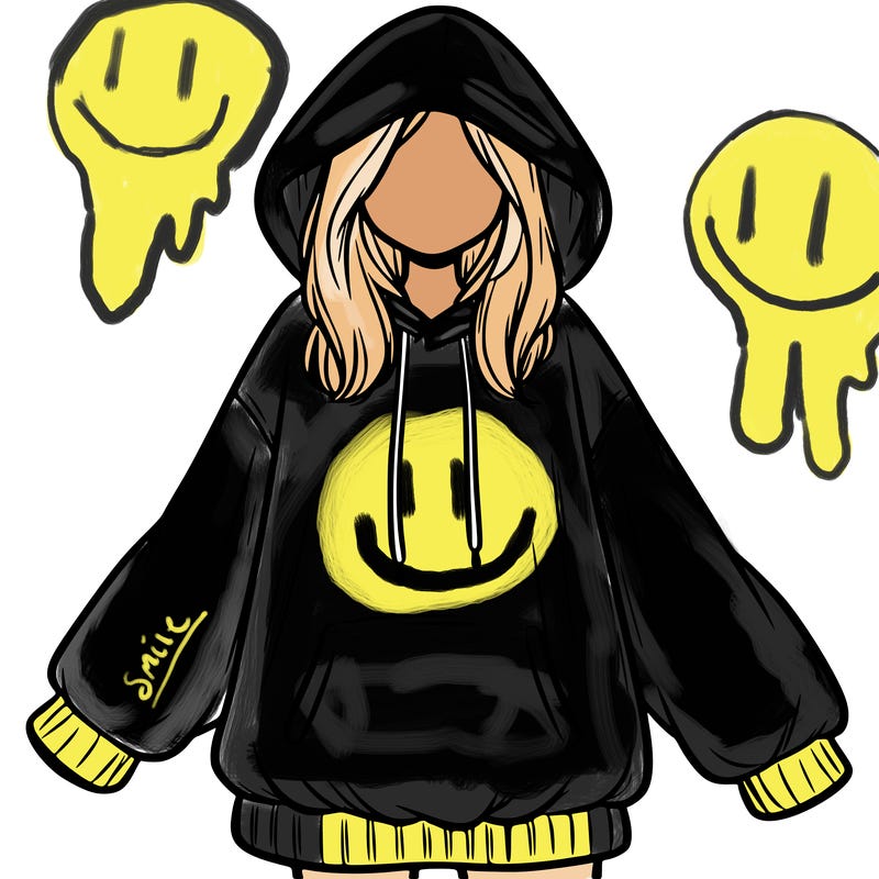 girl in oversized hoodie