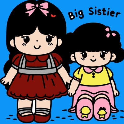 big sister and little sister