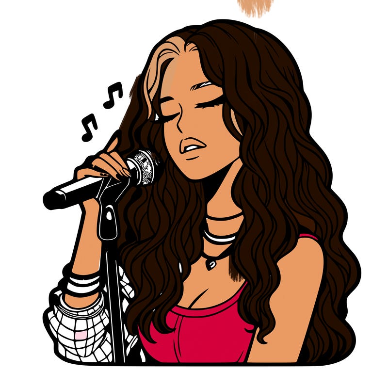 realistic female singer