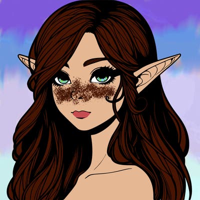 elf girl realistic dark fantasy