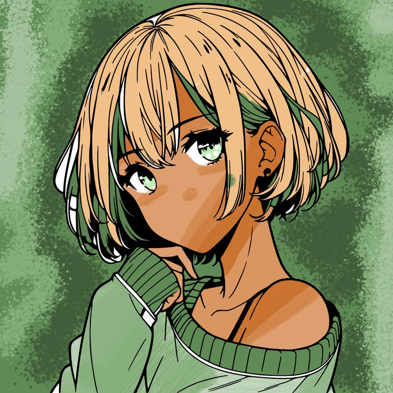 cool anime girl with short hair