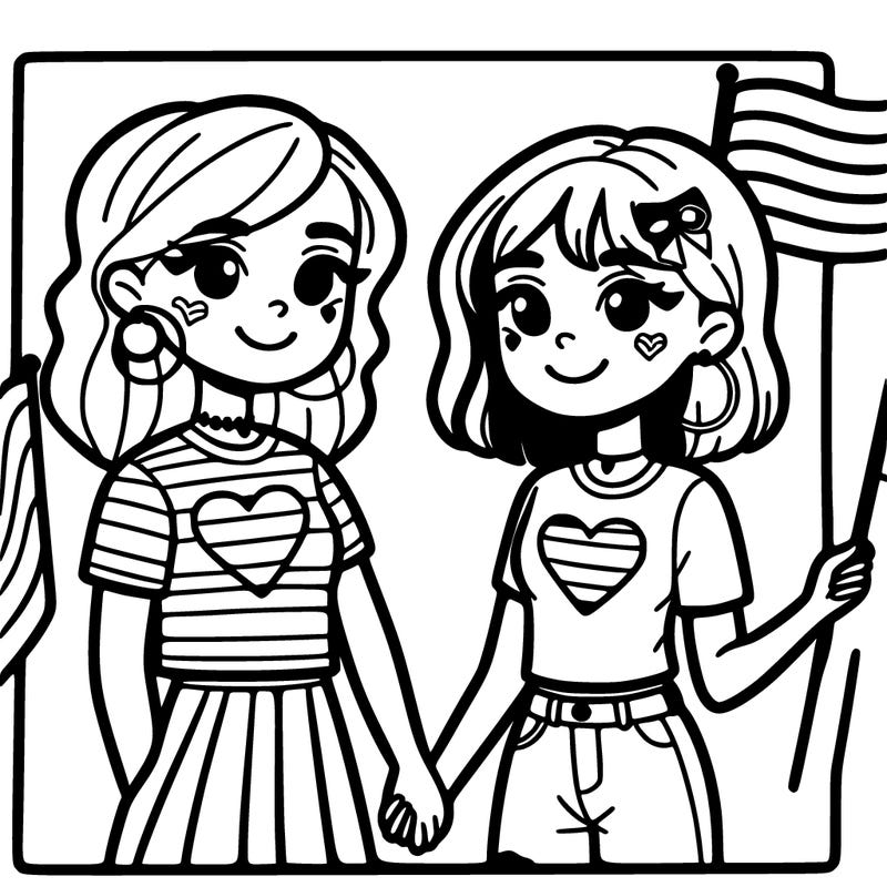 two girls, pride month