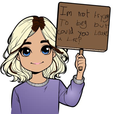 realistic girl holding up a sign