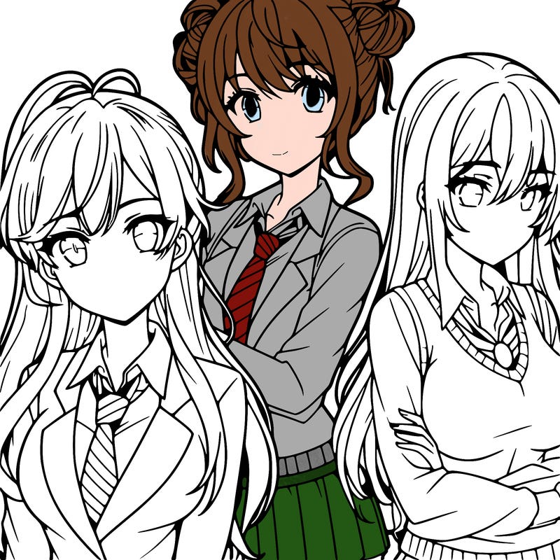 anime girls teenagers