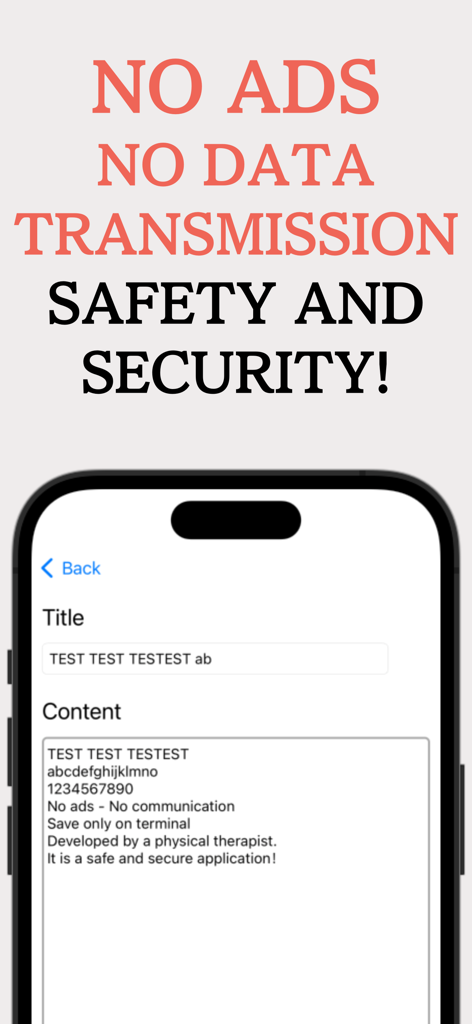 Photo Text Recognition - OCR - Captura de pantalla que destaca el reconocimiento de texto seguro sin anuncios y sin transmisión de datos para profesionales médicos.