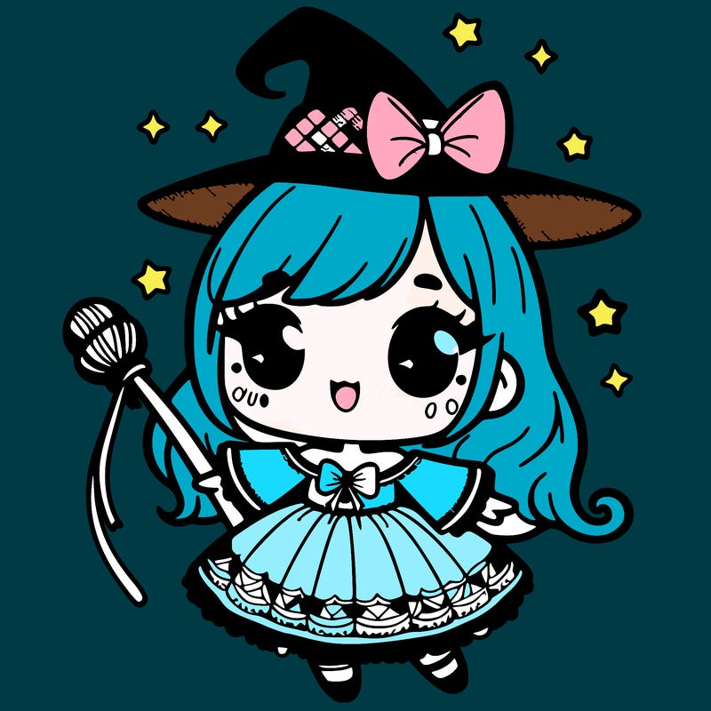 a witchy kwaii girl