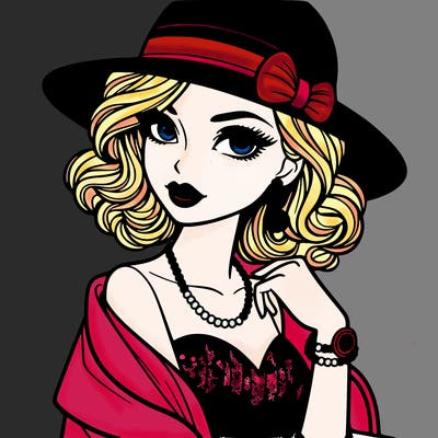 stylish evening girl