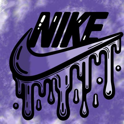 dripping nike logo