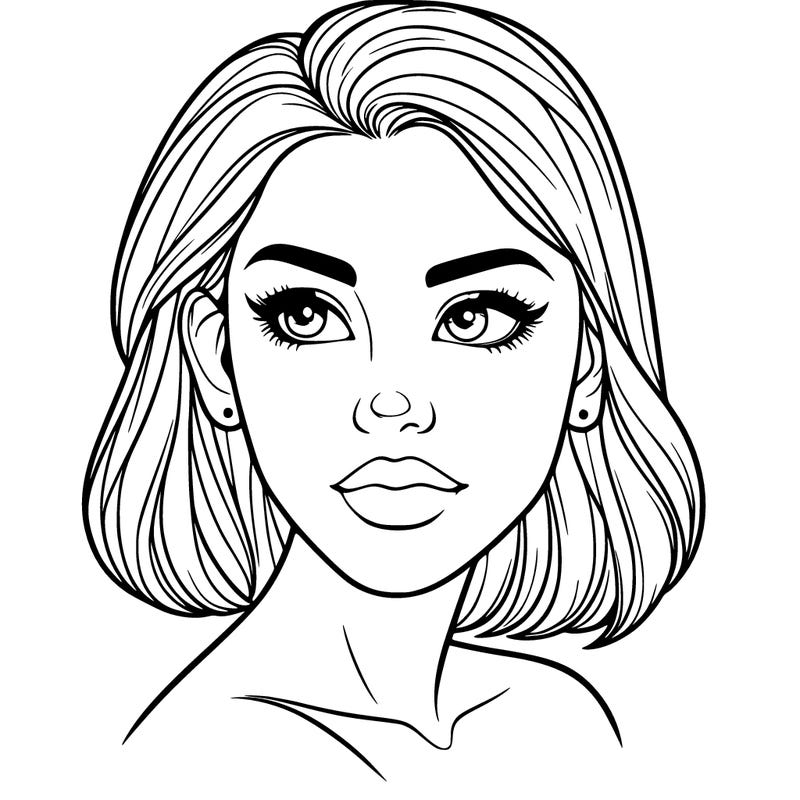 realistic woman easy to draw