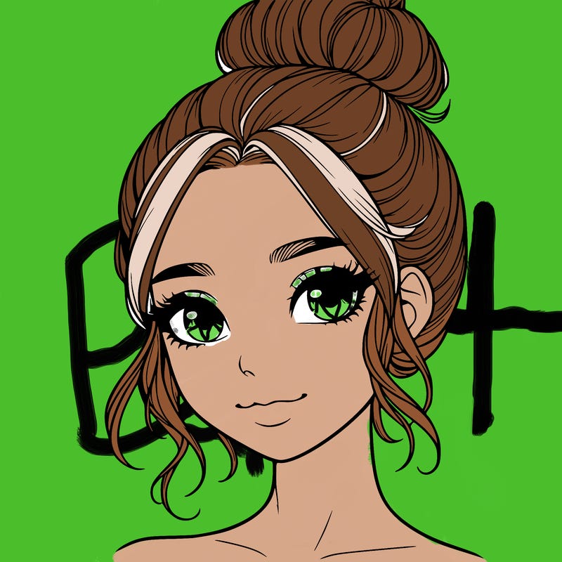 realistic pretty girl with hair in bun