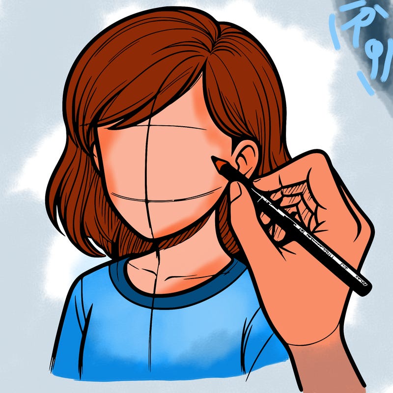 drawing a realistic person