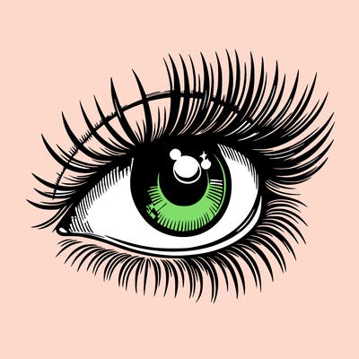 realistic eye long eylashes