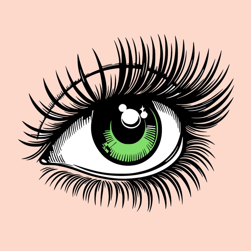 realistic eye long eylashes