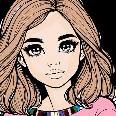 realistic girl whith cute eyes