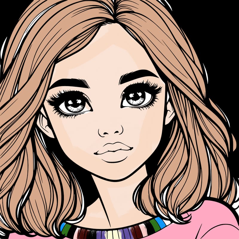 realistic girl whith cute eyes