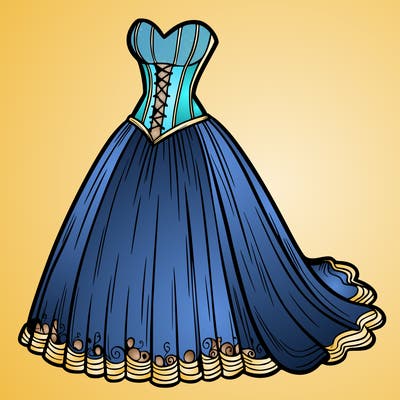 wedding dress-corset and a long and flowy skirt