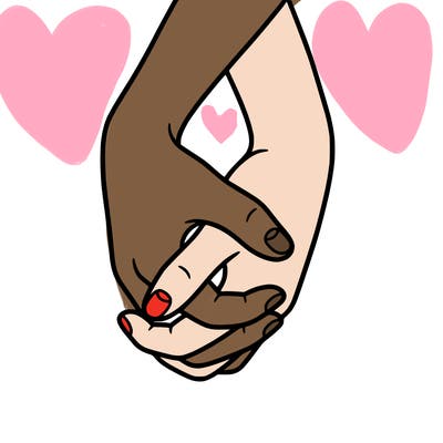 hands in shape of heart