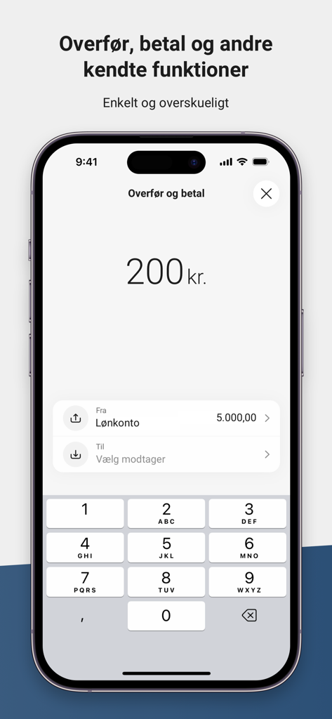 Sydbanks Mobilbank Privat - Sydbank mobile app transfer and payment screen