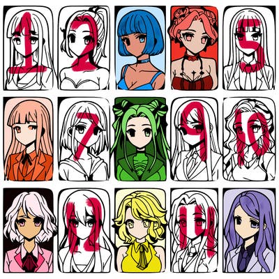 girls that look diffrent anime