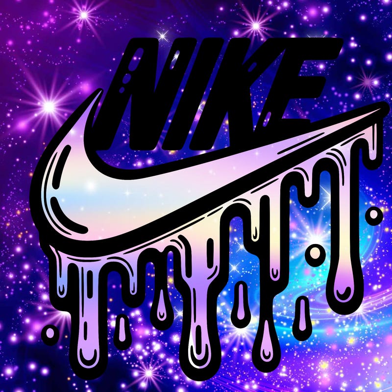 dripping nike logo